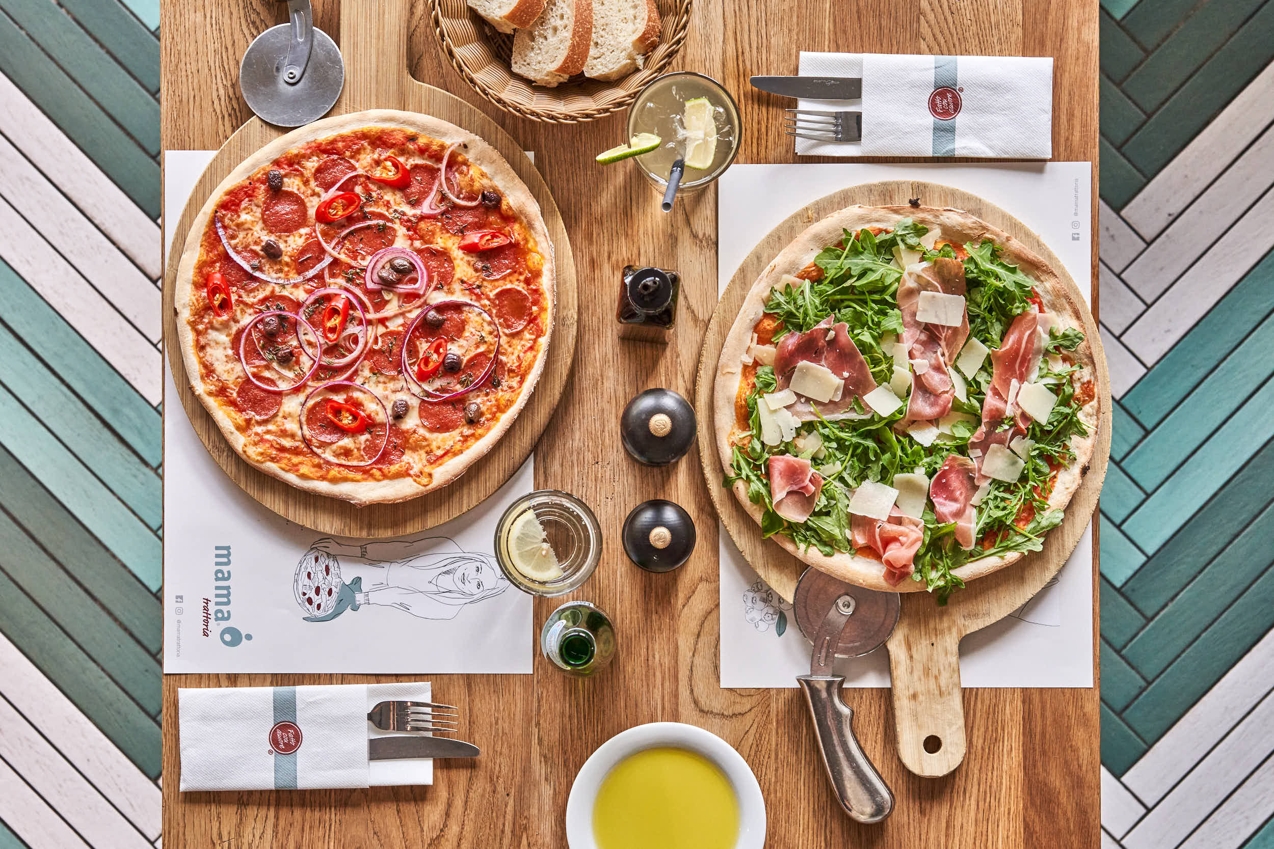 Pizzen bei mama trattoria